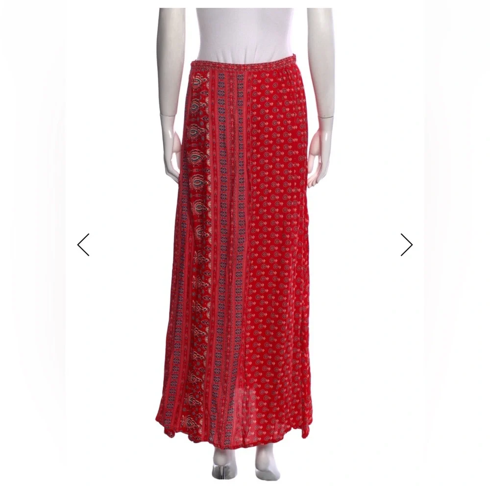 Spell Gypsiana Red Paisley Maxi Skirt - Picture 5 of 9